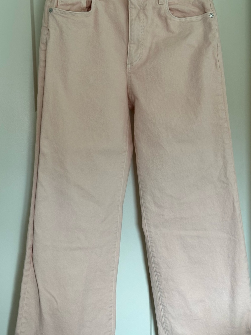 Loft Light Pink wide barrel leg Jeans size 6